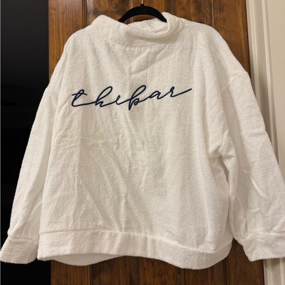 The Bar White Cowl Neck Sweater